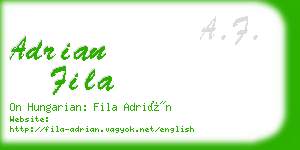 adrian fila business card